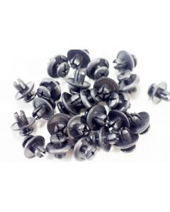 Black Nylon Splash Shield Retainer for Honda Accord '90 - On, Fits 8mm Hole, Head Diameter: 20mm