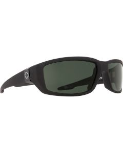 Spy Optic Dirty Mo Sunglasses, Soft Matte Black Frame w/ Happy Gray Green Lens