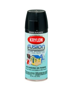 Krylon Fusion for Plastic; Gloss Black; 12 oz. Aerosol