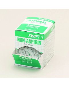 First Aid Non-Aspirin Pain Relief Tablets (2 Per Pack, 50 Packs Per Box)