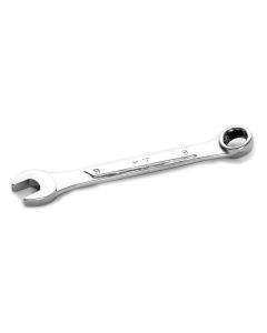 Chrome Combination Wrench, 9mm, with 12 Point Box End, Raised Panel, 4-3/8" Long