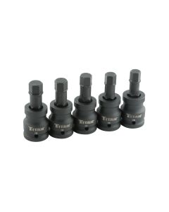 Titan 5-Piece 3/4 in. Drive Metric Hex Impact Bit Socket Set