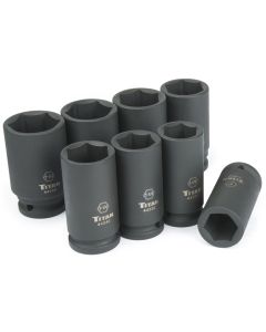 Titan 8-Piece 3/4 in. Drive SAE Deep Impact Socket Set