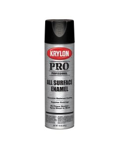 Krylon Professional All-Surface Enamel Paint; Flat Black; 15 oz. Aerosol