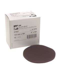 Scotch-Brite Scuffing Disc, 6", Very Fine, 10/Box
