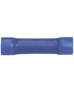 Blue Vinyl Butt Connector fits 14-16 gauge wire (Bag 100)