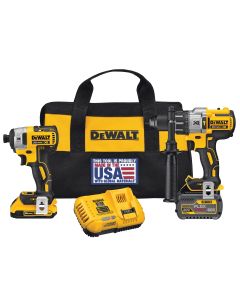 DeWalt FLEXVOLT Cordless Hammerdrill & Impact Driver w/ (2) Batteries Kit
