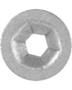 Push On Type Retainer Zinc Finish, Screw size: 1/8" stud, 3/8" flange, Quantity: 100