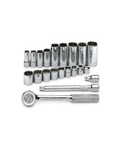 Set Skt 3/8Dr 12PT Fr 21Pc