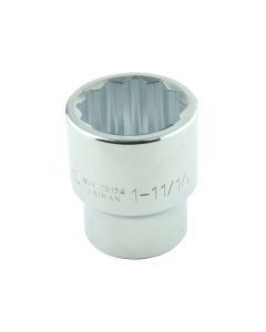 1-11/16 in. x 1 in. Drive 12-Point Chrome Socket (EA)