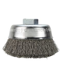 3-1/2" Crimped Wire Cup Brush- Carbon Steel
