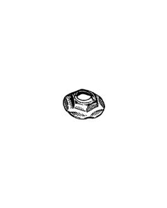 Thread Cutting Zinc Finish Nut 5/16" Stud Size, 1/2" Hex Size, 7/8" Flange Size (25/Bag)