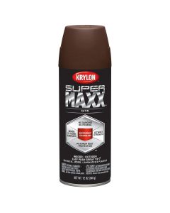 Krylon Supermaxx Paint+Primer; Satin Earth; 12 oz. Aerosol