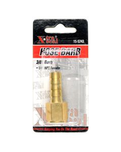 3/8" HOSE BARB, 1/4" NPT FEMALE