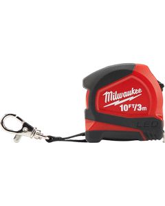 Milwaukee 10 ft. (3m) LED Tape Measure, Keychain