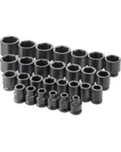 29 Piece 3/4" Drive 6 Point Standard Fractional Impact Socket Set