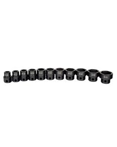 Sunex Tools 11-Piece 1/2 in. Drive Low Profile Impact Socket w/ Hex Shank, Fractional SAE
