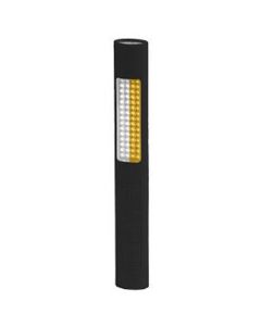 Bayco LED Flashlight w/ White/Amber Safety Light Feature, Slim Design, Black Body, uses (4) AA Batte
