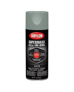 Krylon Supermaxx Paint+Primer; Satin Coastal Green; 12 oz. Aerosol
