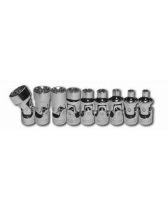 VIM Tools 9-Piece Universal Joint E-Torx 1/4 in. Drive Set