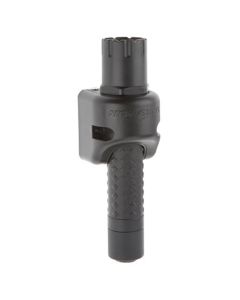 Bayco Tactical Cree LED Flashlight, w/ Rechargeable Li-Ion Battery Pack, Black, w/ Anti-Roll Head