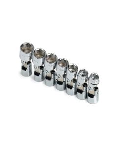 7 Piece 3/8" Drive 6 Point SAE Flex Socket Set