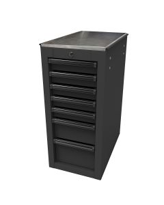 Homak Mfg. RS PRO 14-1/2 in. 7-Drawer Side Cabinet, Black