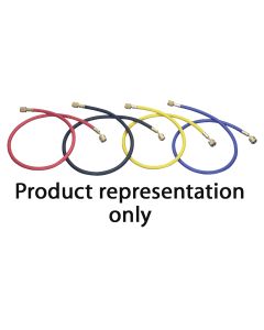 96" R-12 Red Hose With Auto Shut-Off Valve Fittings