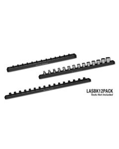 Lock-A-Socket Pack, Black, Includes (4) Each: LAS25BK, LAS38BK, LAS50BK