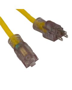 Bayco OSHA NRTL Compliant 100 ft. Extension Cord w/ Single Lighted Outlet - 13 Amp