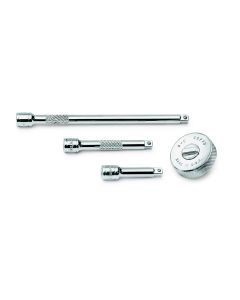 4 pc. 1/4" Drive Chrome Ext & Thumbwheel Ratchet Set