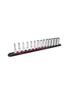 14-Piece 1/4" Dr Metric Deep Spline Socket Set