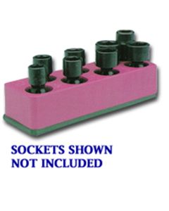 3/8 in. Drive Universal Pink 8 Hole Impact Socket Holder