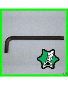 Torx Wrench, T45, Long Length, L Shape, 5.4" Long, with Hang Tab