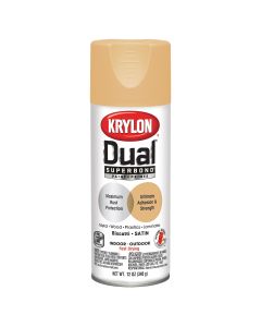 Krylon Dual Superbond Paint+Primer; Satin Biscotti; 12 oz. Aerosol