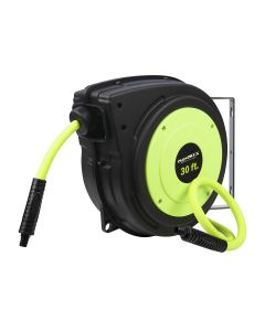 Flexzilla Enclosed Plastic Retractable Air Hose Reel, 3/8" x 30'