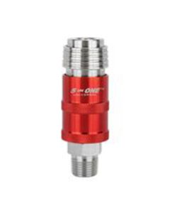 Safety Exhaust Coupler, 1/4" Body, 3/8" MNPT