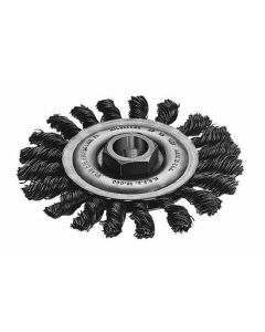 Milwaukee Steel Cable Twist Knot Wheel 4 in., with .02 Gauge Wire and 5/8-11 Thread