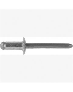 Steel Zinc/Gld Chrm Frnt Bmpr Assy Riv Frd, Hole: 1/4", Panel/grip: 1/8"-1/4", Flange: 1/2", Qty