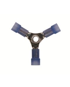 12-10 3-Way (Y) Yellow Nylon Connector 3 Pcs