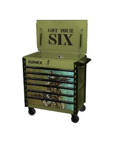 Sunex Tools Premium Full-Drawer Service Cart, Got Your Six Design