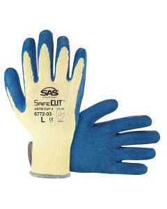 SafeCut 10-gauge Aramid Yarn Gloves w/ Latex Palm (XXL)