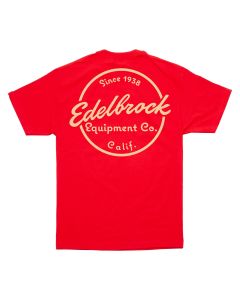 Edelbrock Since 1938 Red T-Shirt, Large