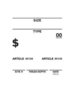 Tire Labels for Used Tires (200 ct.)