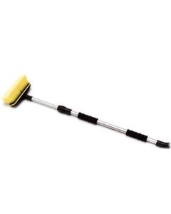 Wash Brush, 10" Head, Soft Yellow Bristles, 39" to 62" Telescoping Flow Thru Handle, On/Off Valve