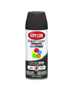 Krylon Colormaster Paint; Matte Cocoa Bean; 12 oz. Aerosol