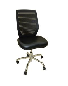 Dental Lab Chair, Plastic Back Black Seat