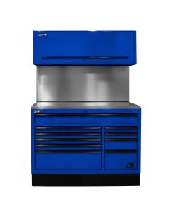 Homak Mfg. 54 in. CTS Centralized Tool Storage with Solid Back Splash Set, Blue