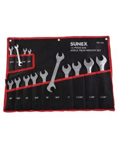 14 Pc. Full Polish SAE Angle Head Wrench Set