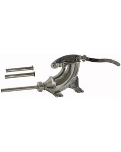 Stainless Steel Sausage Stuffer, 5 lb Capacity, Bolt Down Style, with Three Stainless Steel Funnels